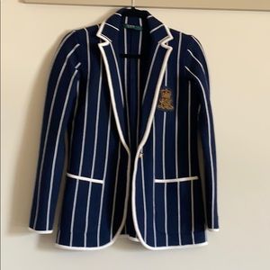 Crest stripe Ralph Lauren knit blazer